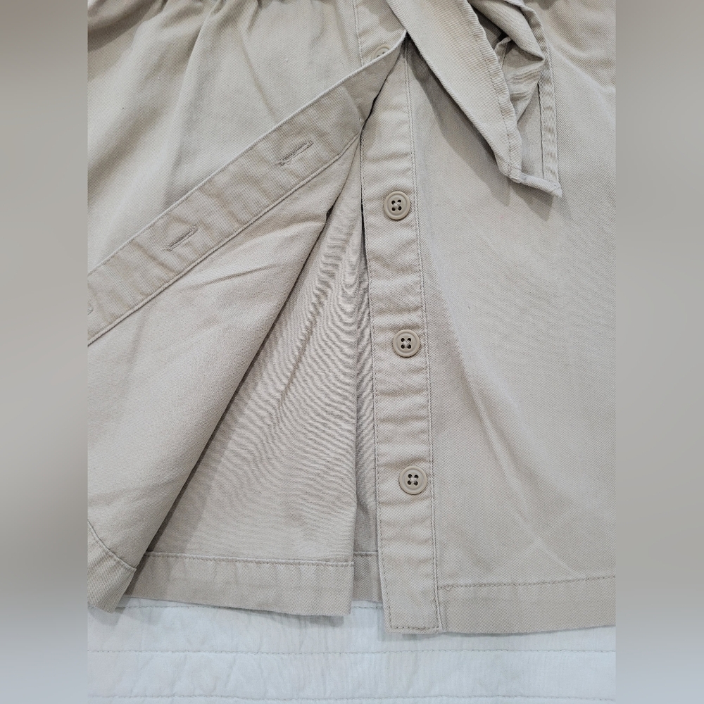 Girls' short sleeve safari khaki dress - Picture 3 of 6